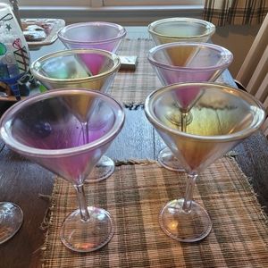 Martini glasses plastic